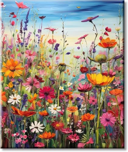 Puzzle 1000 Teile Erwachsene Flowers, Impossible Klassische Jigsaw Puzzles 70 x 50cm, Geschicklichkeitsspiel für die ganze Familie, Puzzle farbenfrohes Legespiel Home Dekoration