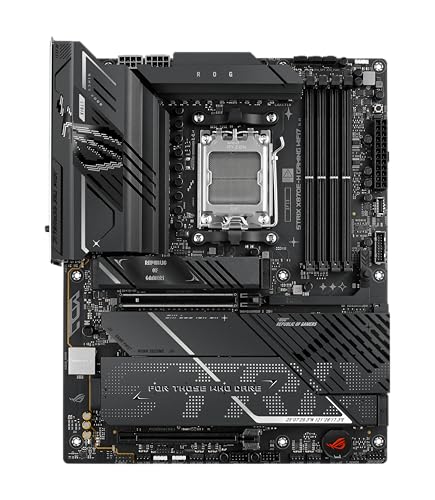 ASUS ROG Strix X870E-H Gaming WIFI7 Mainboard Sockel AMD AM5 (ATX, DDR5, WiFi 7, 4X M.2, PCIe 5.0, 2X USB4, PCIe Slot Q-Release, Aura Sync)