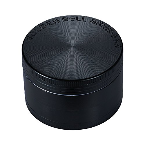 LIHAO Pollen Grinder Crusher für Spice Kräuter Gewürze Herb 4-teilig Set mit Pollen Scraper (Schwarz)