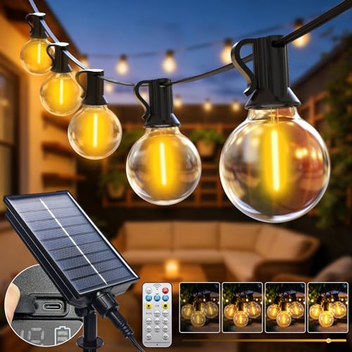 btfarm Solar Lichterkette Outdoor 20M mit Fernbedienung, Wetterfest