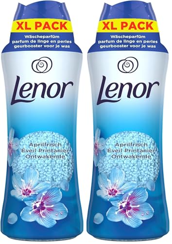 Lenor Wäscheparfüm Aprilfrisch 495g, Non-Stop Frische Für Bis Zu 12 Wochen Im Schrank (Packung mit 2)