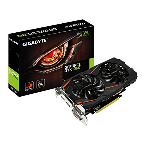 Gigabyte GeForce GTX 1060 GV-N1060WF2OC-6GDGrafikkarte schwarz