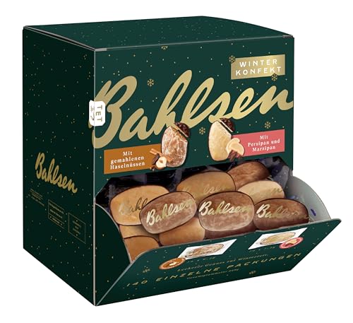 Bahlsen Winterkonfekt, 948 g, feinstes Winterkonfekt in 2 Sorten à 70 Stück, Thekenaufsteller mit 140 Stück einzeln verpackt