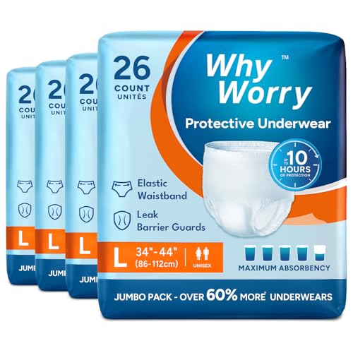 WhyWorry Inkontinenz Pants Für Männer und Frauen, Größe L, 104 Stück