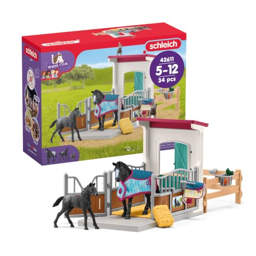 Schleich Horse Club | Pferdebox mit Stute und Fohlen 42611 | 34 Teile