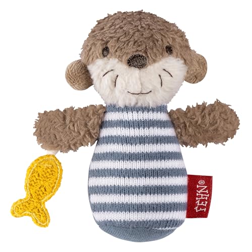 Fehn Mini-Rassel Otter Theo – Mini-Greifling zum Rasseln, Spielen & Fühlen