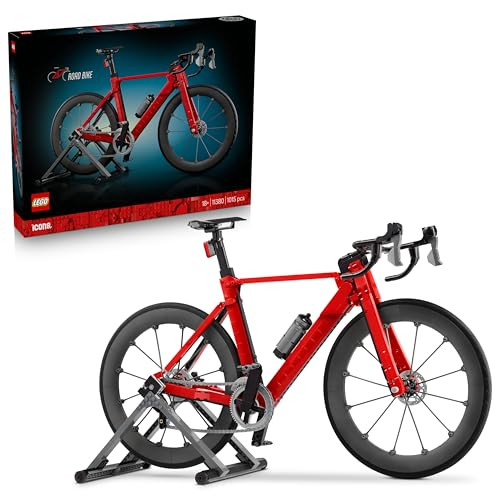 LEGO Icons Rennrad - Modellbau für Erwachsene - inkl. Gummireifen, Schaltwerk und Hinterradständer als Schreibtisch Deko - Geschenkidee für Radsportfans - 11380