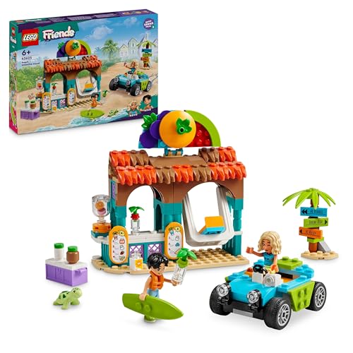 LEGO Friends Beach Smoothie Stand, Kids’ Pretend Play Food Set, Gift Idea for Girls and Boys Aged 6 and Over, with 2 Minidolls, a Turtle Figure and Accessories 42625
