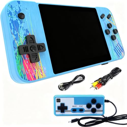 EleBikk Mini-Spielkonsole Gameboy, Retro Spielekonsole, Unterstützt 2 Spieler und Kann an Den Fernseher Angeschlossen Werden, Vorinstalliert mit 800 Klassischen Spielen, 3,5-Zoll-LCD-Bildschirm