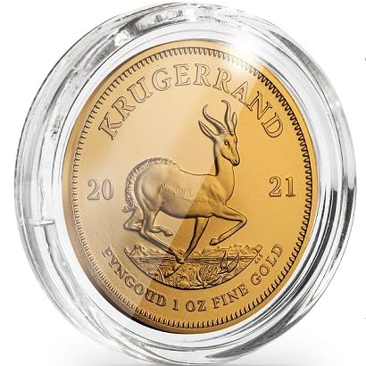 ak-schwarzmann Münzkapseln Münzdose für 1 oz. Krügerrand Gold (32,60 mm), 10er-Pack