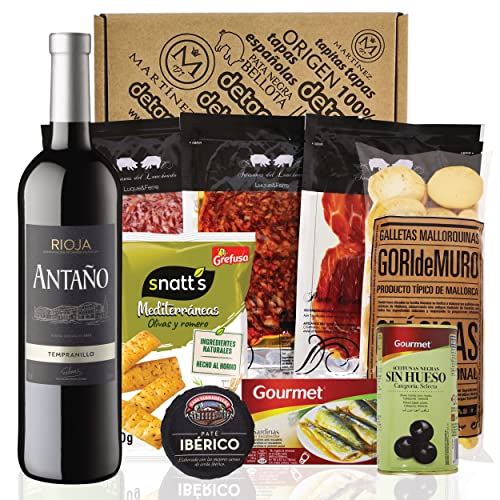 Präsentbox - Tapas-Abend für Zwei I Tapas para dos I Geschenk für Feinschmecker und Spanienfans | Spezialitäten aus Spanien | Geschenk für Männer & Frauen