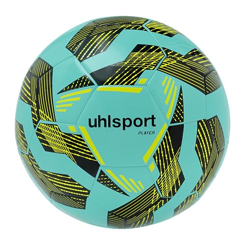 uhlsport Player Fußball Fussball Ball für Erwachsene - Größe 5, grün/schwarz/Fluo gelb