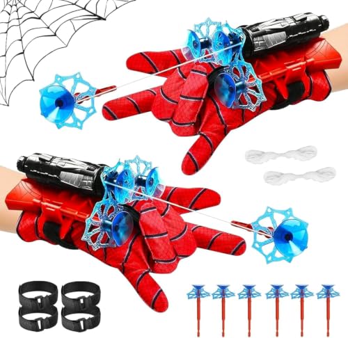LIDEYE Super Spiderm Launcher, 2 Set Kids Spiderm Hero Handschuhe, Spiderm Launcher Handschuhe für Kinder Fans, ab 3-10 Kinder Geschenk Junge
