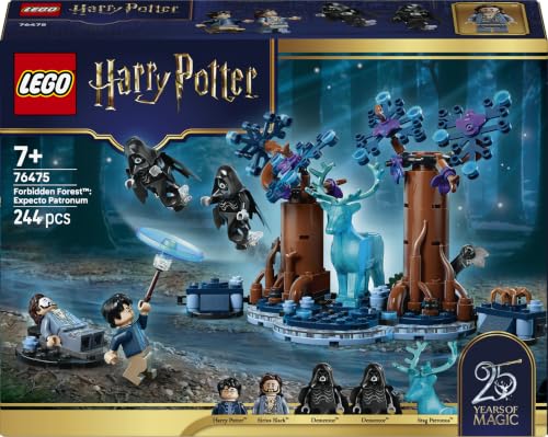 LEGO Harry Potter Verbotener Wald: Expecto Patronum 76475 | Spielzeug ab 7 Jahren für Jungen, Modell mit 2 Dementoren, Hirsch und 2 Minifiguren inkl. Sirius Black, Geschenk, 244 Teile