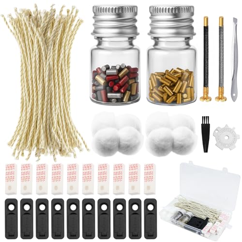 HavaCue 286 Stk Universelles Feuerzeug Zubehör Set für Benzin, 200 Feuersteine, 50 Docht, 10 Filz, 10 Dichtung Usw, Feuerzeug Reparatur Set Universal, Ersatz Reparaturteil Paket für Benzin Feuerzeugen