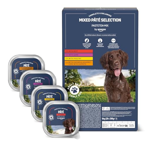 by Amazon Nassfutter für Hunde, Pastete Gemischt, 300g, 20er-Pack