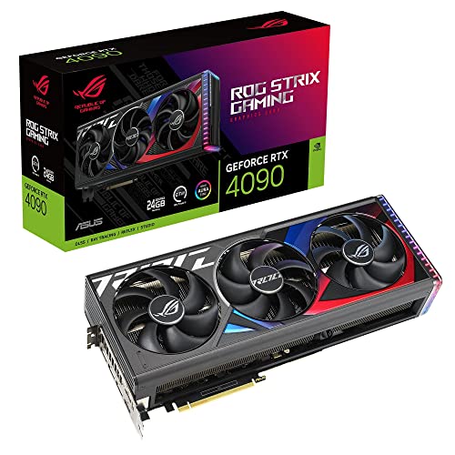 ASUS ROG Strix GeForce RTX 4090 24GB Gaming Grafikkarte (DLSS 3, PCIe 4.0, 24GB GDDR6X, HDMI 2.1a, DisplayPort 1.4a, ROG-STRIX-RTX4090-24G-GAMING)