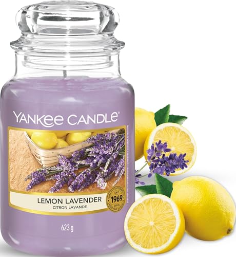 Yankee Candle große Duftkerze im Glas | lemon Lavender | Kerze mit langer Brenndauer bis zu 150 Stunden | Perfekte Geschenke für Frauen