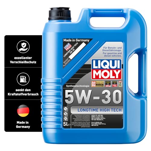 LIQUI MOLY Longtime High Tech 5W-30 | 5 L | Synthesetechnologie Motoröl | Art.-Nr.: 1137, farblos