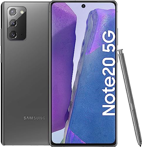 Samsung Galaxy Note 20 5G Smartphone ohne Vertrag Triple Kamera Infinity-O Display 256 GB Speicher starker Akku Android 10 to 13 - Deutsche Version (Grau), SM-N981