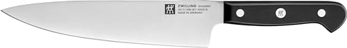 ZWILLING Gourmet Kochmesser, 20 cm, Rostfreier Spezialstahl, Ergonomischer Kunststoff-Griff, Schwarz - Made in Germany