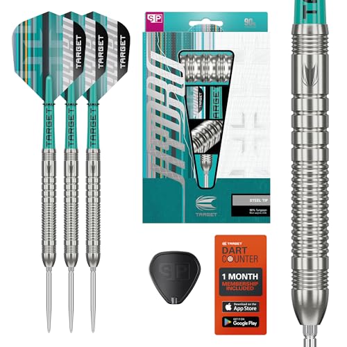 Target Darts Hydro Steel Tip Dart Set, 26G (Barrel 03) | 90 % Wolfram-Darts, Silberne Swiss Point-Spitzen, Pro Grip Tag-Schäfte, Pro Ultra No.6-Flügel, SP-Werkzeug inkl