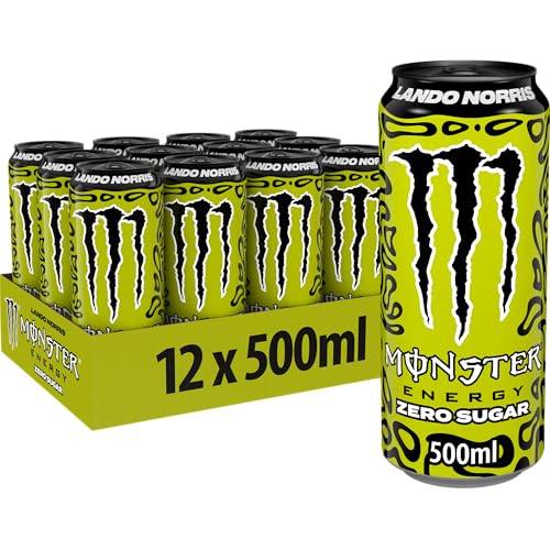 Monster Energy® Lando Norris - koffeinhaltiger Energy-Drink mit futuristischem Melonen-Yuzu-Geschmack - full Flavour, zero Zucker, zero Kalorien - in praktischen Einweg Dosen (12 x 500 ml)
