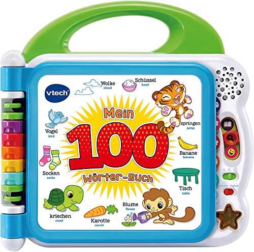VTech Mein 100-Wörter-Buch – Interaktives Bilderbuch, Deutsch-Englisch