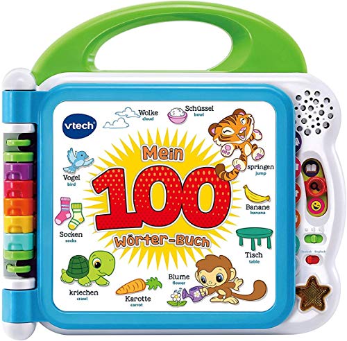 VTech Mein 100-Wörter-Buch – Interaktives Bilderbuch, Deutsch-Englisch