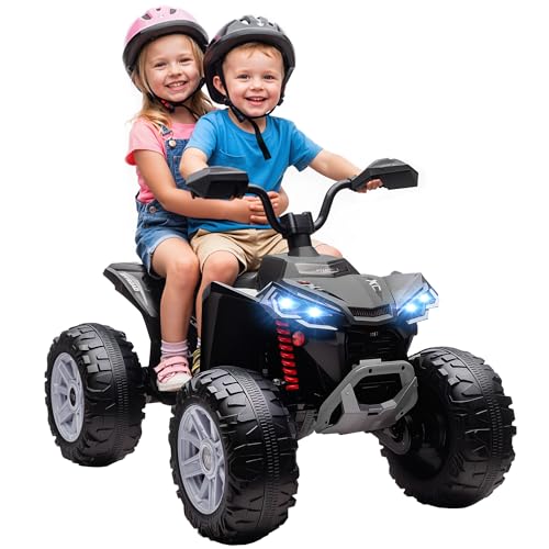 AIYAPLAY 24V Elektro Quad für Kinder Vorwärts-, Rückwärtsfunktion Schwarz