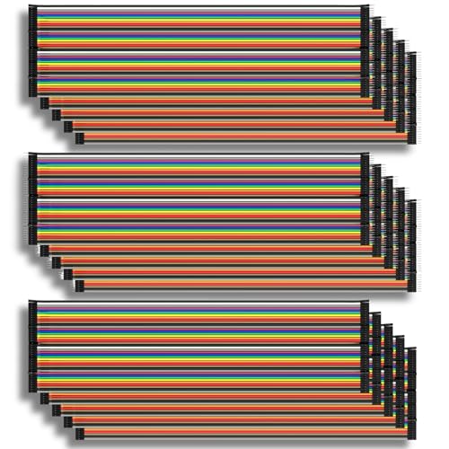 AZDelivery Jumper Wire Kabel 3 x 40 STK. je 20 cm M2M/ F2M / F2F kompatibel mit Arduino und Raspberry Pi Breadboard inklusive E-Book!