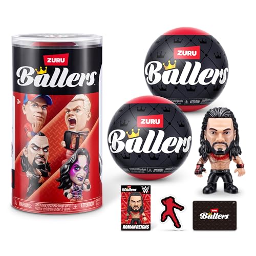 WWE Ballers Series 1 (2 Pack) von ZURU – EIN offizielles Lizenzprodukt. Das ultimative Wrestling-Unboxing! Sammelbare Sport-Spielfigur mit Überraschungseffekt für Fans ab 3 Jahren