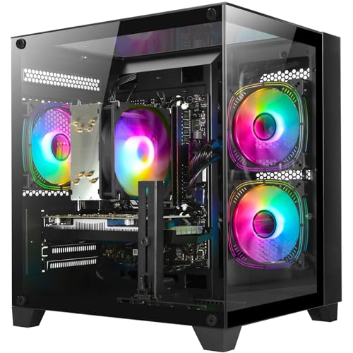 LXZ Gaming Desktop Computer with Core i7-13700F, 32GB DDR5 RAM, 1TB SSD, GeForce RTX 5060 Graphics Card Hochleistungs-Gaming- & Design-Computer