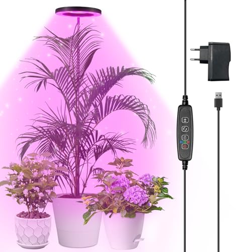 Qoolife Pflanzenlampe LED Vollspektrum für Zimmerpflanzen