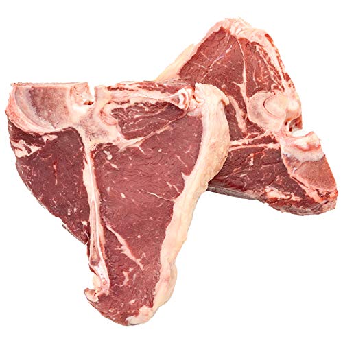 WURSTBARON® T-Bone Steak 2er Set, frische Steaks vom Jungbullen aus deutscher Herkunft, aromatisches und saftiges Grillfleisch, Premium-Qualität aus Bayern