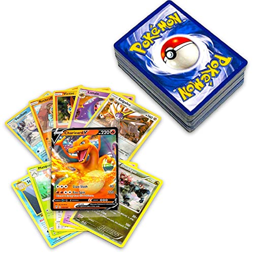 Über 50 offizielle Pokémon Karten Binder-Kollektion Booster Box mit 5 Folien in beliebiger Kombination und mindestens 1 Seltenheit, GX, EX, FA, Tag Team oder Geheime Seltenheit, mit Karten wie