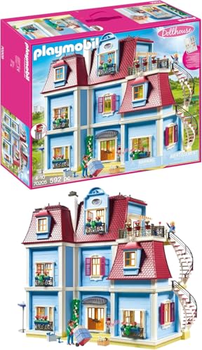 PLAYMOBIL Dollhouse 70205 Mein Großes Puppenhaus, Mit funktionsfähiger Türklingel, Ab 4 Jahren