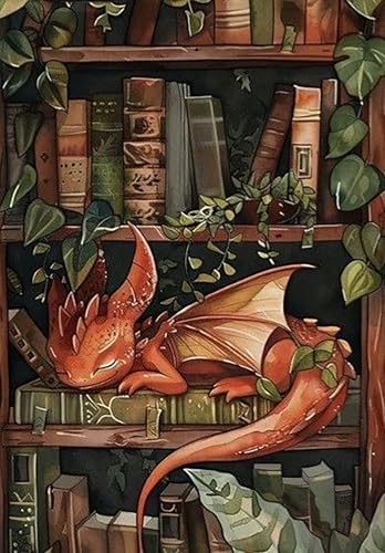 HEFEIS Malen Nach Zahlen Erwachsene,Paint by Numbers Adults,Diy Malen Nach Zahlen Erwachsene Set Handgemalt Kreativ Bastelset für Geschenk Heimdekoration. (Drachen)