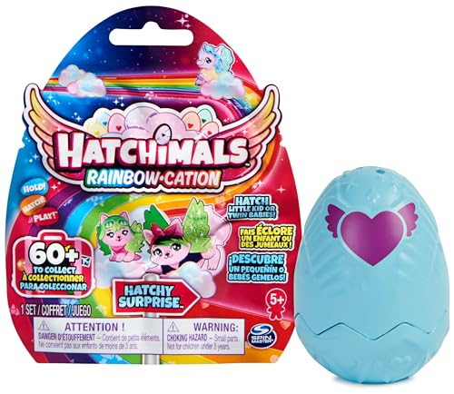 Hatchimals Rainbowcation Family Surprise Einzelpack mit 1 Little Kid CollEGGtibles Sammelfigur oder 2 Babys, Überraschungs-Spielzeug für Mädchen ab 5 Jahren