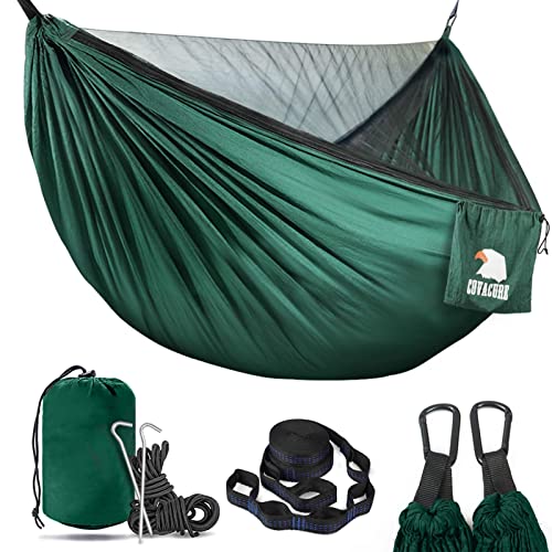 COVACURE Hängematte Outdoor mit Moskitonetz 290x140cm max. 350kg