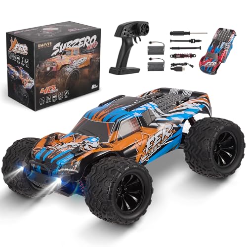 VIHBRAI Ferngesteuertes Auto,9501E RC Auto 1:16, 4WD Offroad Truck, 60 km/h, 2×1500mAh Akku, wasserdicht, 2,4 GHz Fernsteuerung, für Kinder