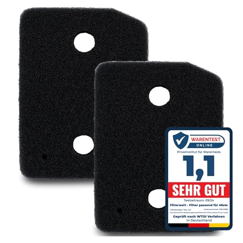 2er Set Filter passend für Miele T1 9164761 Trockner Wärmepumpentrockner Fein-Grob | 207 x 157 x 30mm | Schwammfilter Filtermatte Kondenstrockner Fusselfilter Schaumstoff Schaumfilter Sponge