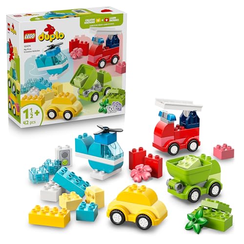 LEGO DUPLO Kreative Fahrzeuge - Lernspielzeug zum Sortieren für Kleinkinder - Autos und Lastwagen - Spielset für Feinmotorik - Geschenk für Babys, Jungen und Mädchen ab 1 Jahr - 10474