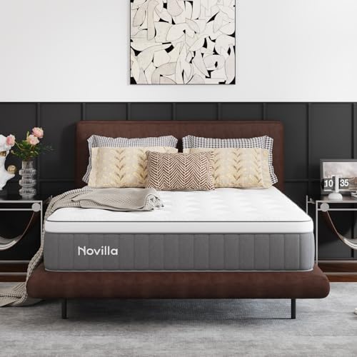 Novilla Matratze 180x200 cm, 25 cm Höhe Härtegrad H4 Kühlende & atmungsaktive 7-Zonen Kaltschaummatratze, Memoryschaum & Komfortschaum Rollmatratze, Oeko-TEX Zertifiziert Abnehmbarer waschbarer Bezug