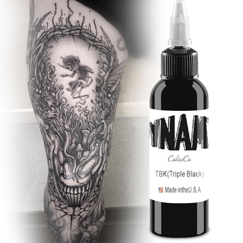DLDN01 Schwarze Tattoo-Tinte - Permanent Body Make-up Tattoo-Flässe und Schatten (120 ML)