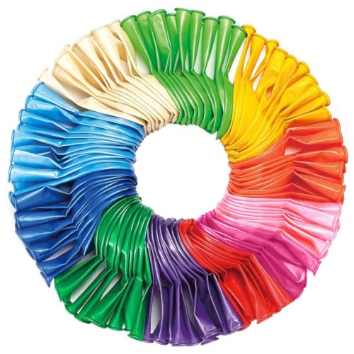 110 Stück Luftballons Gemischte, 12 Zoll Latex Luftballons Gemischte, Ballons Kindergeburtstag, Helium Ballons für Geburtstag Hochzeit Party Dekoration, 11 Farben
