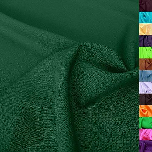 TOLKO 1m Modestoff | Dekostoff universal Stoffe zum Nähen Meterware Dekorieren | Blickdicht knitterarm 150cm breit Dunkel Grün Bekleidungsstoffe Dekostoffe Vorhangstoffe Nähstoffe Patchwork Deko
