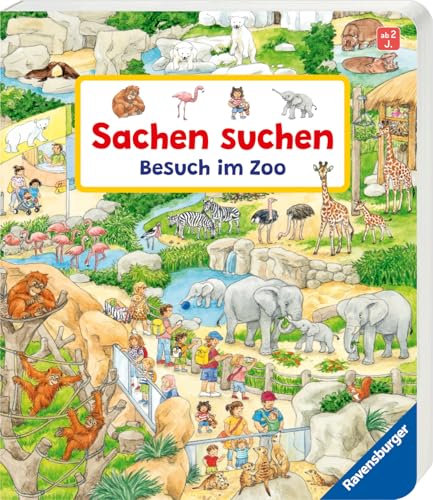 Sachen suchen: Besuch im Zoo: Pappbilderbuch, Wimmelbuch, Suchbuch ab 2 Jahren