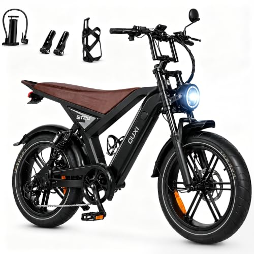 E Bike Herren, 20 x 4.0 All-Terrain Fat Reifen Elektrofahrrad mit 250W 100NM Motor, 48V 15AH abnehmbare Batterie, 90KM Reichweite, Vollgefedert, Shimano 7-Gang