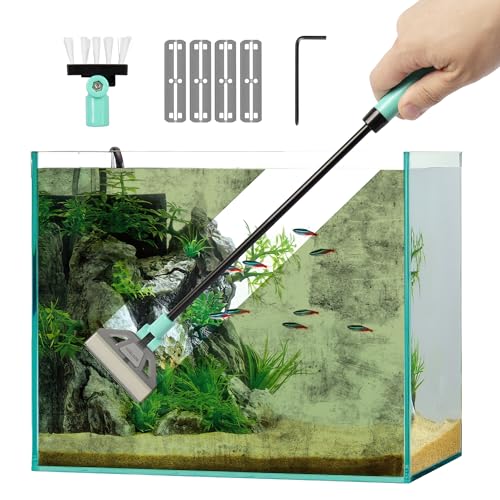 boxtech Aquarium Algenkratzer, Reinigungswerkzeuge 2 in 1 Set
